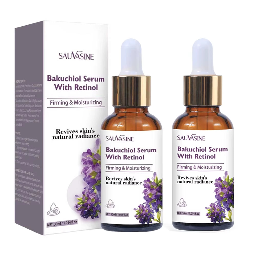 30ML Bakuchiol Serum with Retinol Skin Moisturizing & Firming Smooth Fine Lines Essence for Wrinkles Anti-Aging Serum for Women